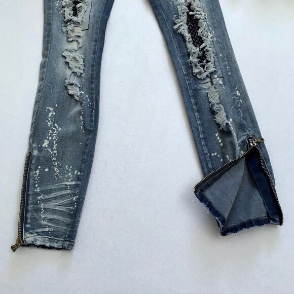 Dereon NWOT Distressed Metal Studs Skinny Jeans Juniors/Women Various - Picture 6 of 12